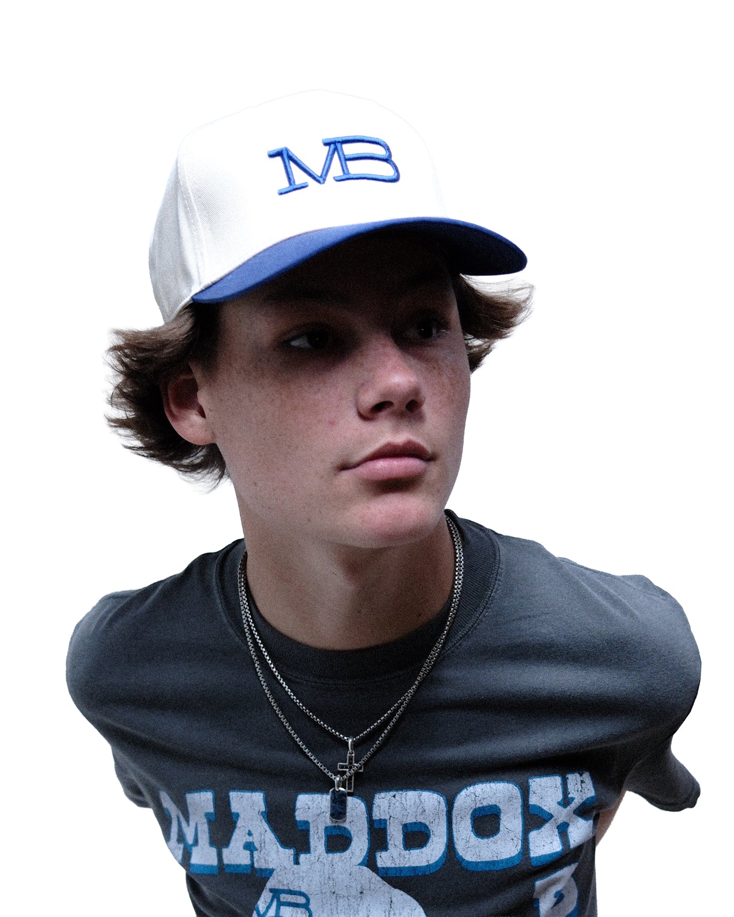 MB LOGO SNAPBACK (CREAM/BLUE)
